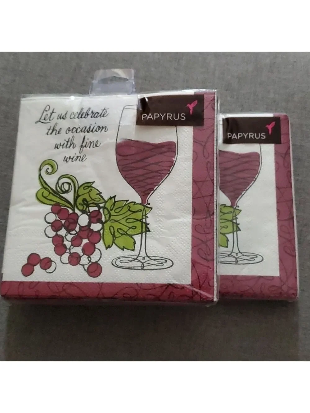80 Papyrus beverage‎ napkins 4 packs of 20 each = 80
